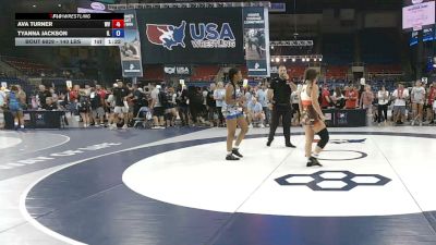 140 lbs Cons. Quarters - Ava Turner, West Virginia vs Tyanna Jackson, Illinois