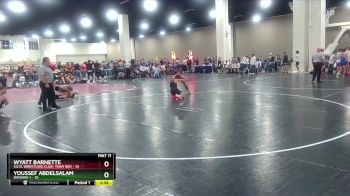 132 lbs Round 5 (6 Team) - Wyatt Barnette, S.E.O. Wrestling Club- Team Red vs Youssef Abdelsalam, Division-1