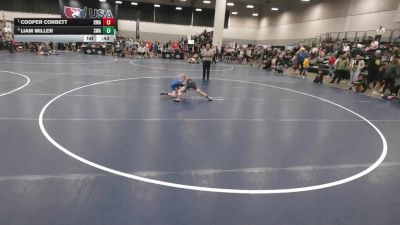 58 lbs Quarters - Cooper Corbett, Roundtree Wrestling Academy vs Liam Miller, Sebolt Wrestling Academy