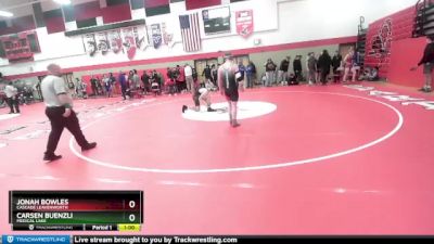 150 lbs Cons. Round 4 - Jonah Bowles, Cascade Leavenworth vs Carsen Buenzli, Medical Lake