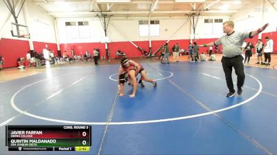 157 lbs Cons. Round 3 - Quintin Maldanado, San Joaquin Delta vs Javier Farfan, Sierra College