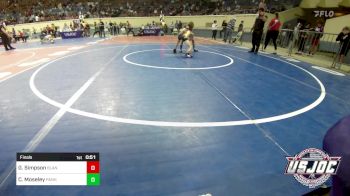 76 lbs Final - Gatlin Simpson, Blanchard Wrestling Club vs Cree Moseley, Panhandle RTC