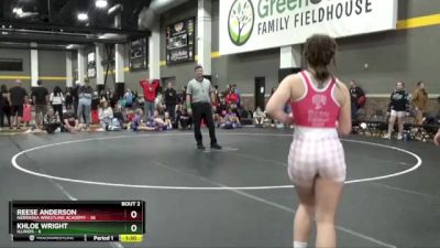 120 lbs Round 1 (4 Team) - Reese Anderson, Nebraska Wrestling Academy vs Khloe Wright, Illinois