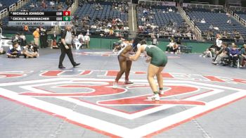 7A - 165 lbs 1st Place Match - Cecelia Nunemacher, Cardinal Gibbons High School vs Michaila Johnson, Cox Mill