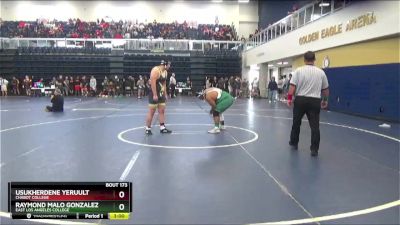 285 lbs Champ. Round 2 - Usukherdene Yeruult, Chabot College vs Raymond Malo Gonzalez, East Los Angeles College