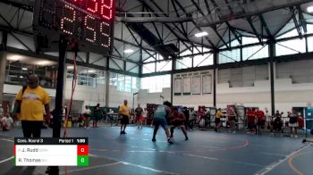 255-300 lbs Cons. Round 3 - Junior Rudd, Fort Zumwalt South vs Reginald Thomas, North County Wrestling Club