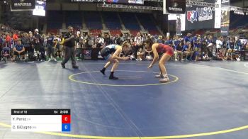 117 lbs Rnd Of 16 - Yazmine Perez, California vs Claire DiCugno, Washington