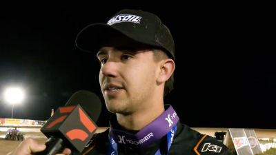 Gavin Miller Reacts After First Career USAC Sprint Car Win At Route 66