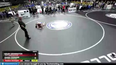 108 lbs Semifinal - Marek Risinger, Red Wave Wrestling vs Kolby Dennington, Tracy Wrestling Club