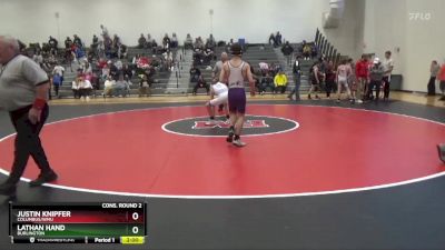 113 lbs Cons. Round 2 - Justin Knipfer, Columbus/WMU vs Lathan Hand, Burlington