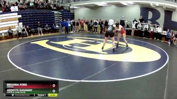 145 lbs. Cons. Round 6 - Brianna Ford, Odessa vs Addisyn Gasaway, Central (Park Hills)