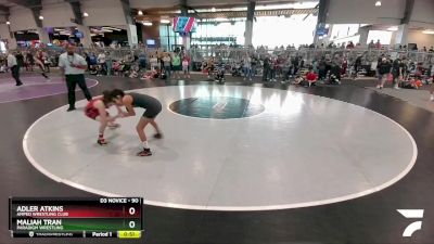 90 lbs Cons. Round 2 - Adler Atkins, Amped Wrestling Club vs Maliah Tran, Paradigm Wrestling