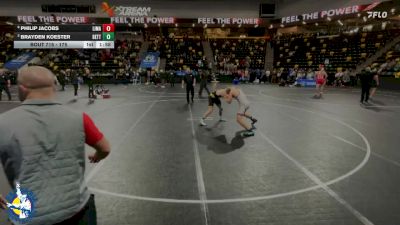175 lbs Quarterfinal - Brayden Koester, Bettendorf vs Philip Jacobs, Linn-Mar