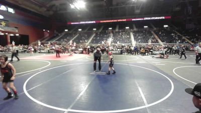 62 lbs Rr Rnd 2 - Abel Pebbles, Worland WC vs Hudsyn Burnett, Green River Grapplers