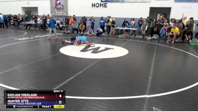 102 lbs Round 1 - Kaylani Vreeland, Alaska Battle Cats Wrestling Club vs Hunter Otts, Chugach Eagles Wrestling Club