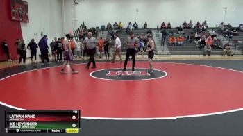 113 lbs Cons. Round 1 - Ike Heysinger, Dubuque Hempstead vs Lathan Hand, Burlington