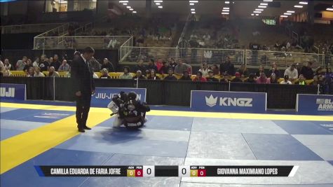 Giovanna Maximiano Lopes vs Camilla Eduarda De Faria Jofre 2025 Pan Jiu Jitsu IBJJF Championship
