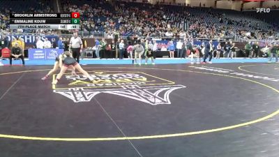 Girls-120 lbs 7th Place Match - Brooklin Armstrong, Kent City (Girls) vs Emmaline Kouw, Zeeland West (Girls)