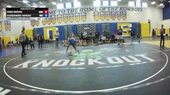 100 lbs Round 1 (6 Team) - Josie Reeves, SOWA vs Alessandra Vargas, Wellington WC