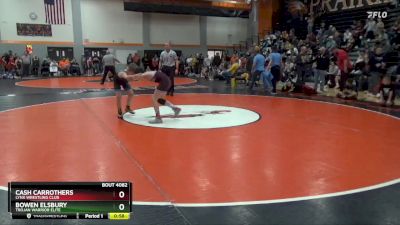 98 lbs Cons. Round 3 - Bowen Elsbury, Trojan Warrior Elite vs Cash Carrothers, Lynx Wrestling Club