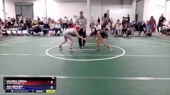 70 lbs Round 3 (6 Team) - Valeria Cerna, So Cal Hammers vs Ava Brandt, Misfits Strength