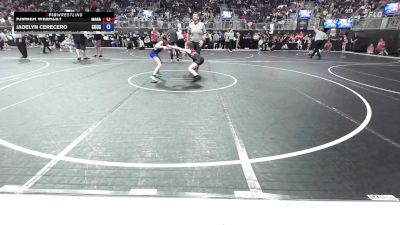 77.8-84.4 lbs Round Of 16 - Kimber Weekley, Marksmen vs Jadelyn Cerecero, Cougar Wrestling Club