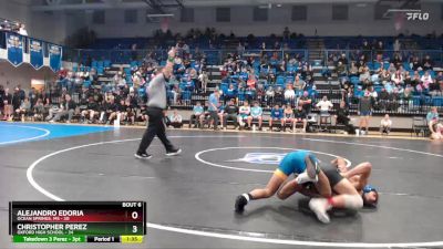 126 lbs Semis & 1st Wb (8 Team) - Christopher Perez, Oxford High School vs Alejandro Edoria, Ocean Springs, MS