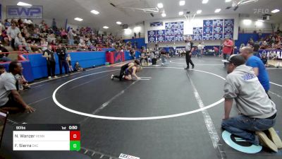 90 lbs Rr Rnd 3 - Nashon Wanzer, Hennessey Takedown Club vs Fernando Sierra, OKC Saints Wrestling