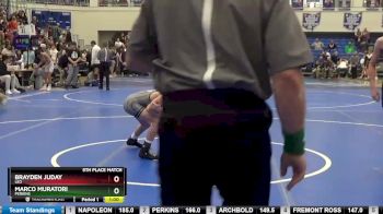 106 lbs 5th Place Match - Brayden Juday, Leo vs Marco Muratori, PERKINS