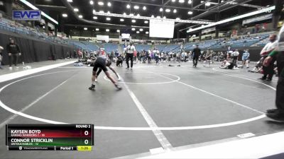 92 lbs Round 2 (6 Team) - Kaysen Boyd, Kansas Warriors 1 vs Connor Stricklin, Untouchables