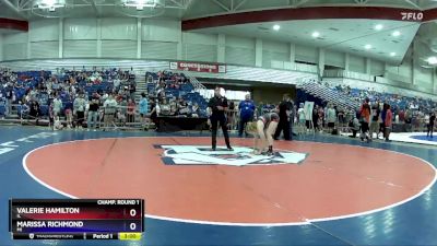 155 lbs Champ. Round 1 - Valerie Hamilton, IL vs Marissa Richmond, MI