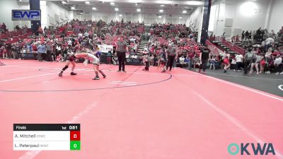 47-51 lbs Final - Azayla Mitchell, El Reno Wrestling Club vs Laken Peterpaul, Iron Will Wrestling Club