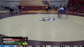 285 lbs Champ. Round 1 - Jacob Leohr, North Iowa Area Community College vs Quinn Wilcoxen, Cornell College