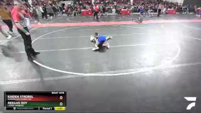 90 lbs Cons. Round 3 - Kaiden Strobel, Slinger Red Rhinos WC vs Reegan Roy, Laona-Wabeno