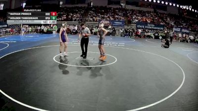 D 3 120 lbs Champ. Round 1 - Nathan Preece, Rosepine vs Holden Thibodeaux, Opelousas Catholic