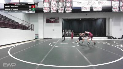 155 lbs Semifinal - Kenny Weston, Warner vs Reece St. Clair, Inola