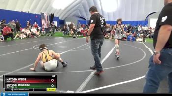 84 lbs Round 5 (10 Team) - Bryson Drennen, Olympia vs Hayden Weiss, Bandits