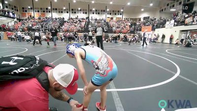 55 lbs Consi Of 4 - Stetson Jefferson, R.A.W. vs Theo Burleson, Wyandotte Youth Wrestling