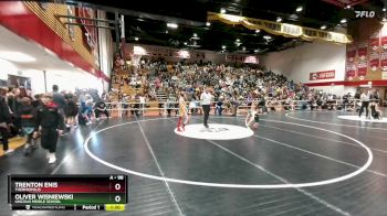 98 lbs Champ. Round 1 - Oliver Wisniewski, Lincoln Middle School vs Trenton Enis, Thermopolis