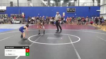 62 lbs Consi Of 8 #1 - Kade Brown, Young Guns vs Logan Gass, Moen Wrestling Academy