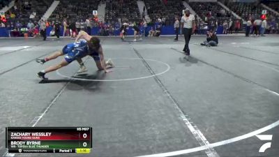 165 lbs 1st Place Match - Zachary Wessley, Kansas Young Guns vs Brody Byrne, WR- Topeka Blue Thunder