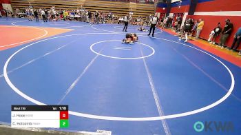 80-86 lbs Rr Rnd 1 - Jared Hooe, Honey Badgers Wrestling Club vs Cael Holcomb, Pawhuska Elks Takedown