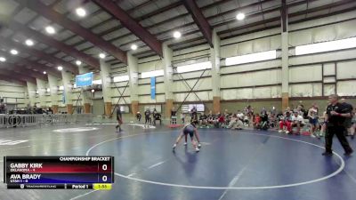 81 lbs Cross Bracket (8 Team) - Gabby Kirk, Oklahoma vs Ava Brady, Utah 1