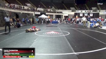 150 Varsity 11th Place Match - Tristan Malvitch, W.S. Neal vs Zach Thornton, Bob Jones