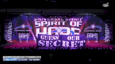 Cheer Infinity Allstars - Top Secret [2026 L3 Senior - D2 - Small Day 2] 2026 Spirit of Hope Grand Nationals