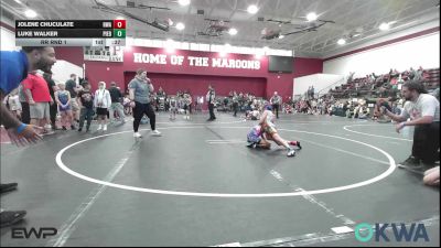 61 lbs Rr Rnd 1 - Jolene Chuculate, HURRICANE WRESTLING ACADEMY vs Luke Walker, Piedmont