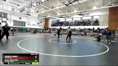 126 lbs Quarterfinal - Sean Willcox, St. John Bosco vs Joseph Perez, Paramount