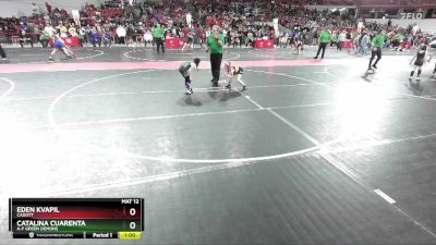 55 lbs Cons. Round 4 - Catalina Cuarenta, A-F Green Demons vs Eden Kvapil, Cadott