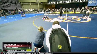 45 lbs Champ. Round 1 - Colton Durrance, Cascade Christian Wrestling Club vs Jackson Aguila, Franklin Pierce Cardinal Wrestling Club