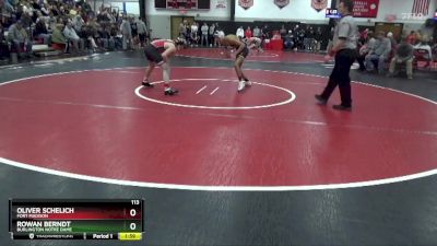 113 lbs Round 1 - Rowan Berndt, Burlington Notre Dame vs Oliver Schelich, Fort Madison